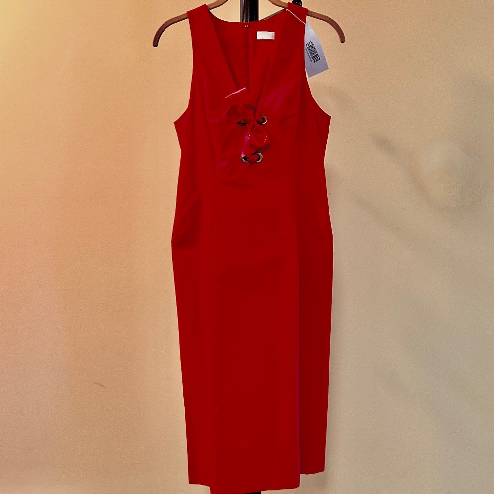 Valentino NWT Vintage Red Cotton Dress (42/8)